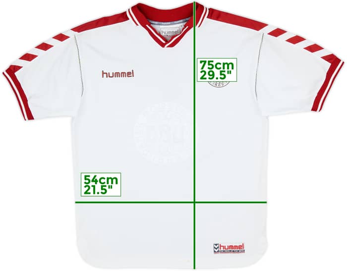 Camiseta de visitante de Dinamarca 1998-00 - 8/10 - (M)