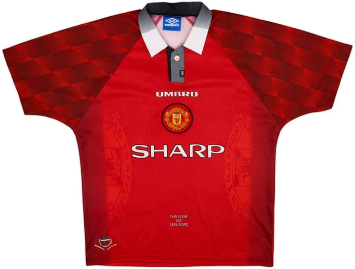 1996-98 Manchester United Home Shirt Cantona #7 - 9/10 - (L)
