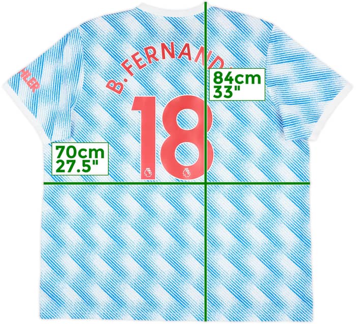 2021-22 Manchester United Away Shirt B.Fernandes #18 - 10/10 - (3XL)