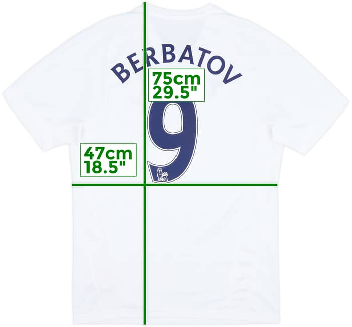 Camiseta de local del Tottenham 2007-08 Berbatov #9 - 10/10 - (S)