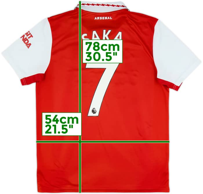 2022-23 Arsenal Home Shirt Saka #7 - 5/10 - (L)