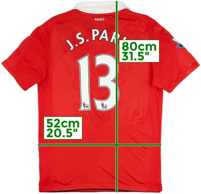 2010-11 Manchester United Home Shirt J.S.Park #13 - 8/10 - (M)