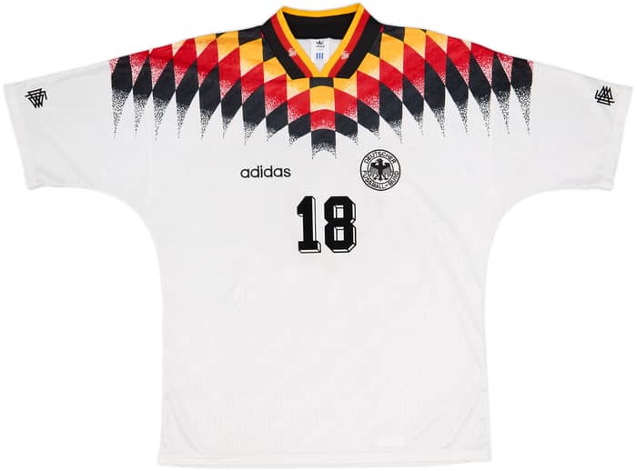 1994-96 Germany Home Shirt Klinsmann #18 - 8/10 - (L/XL)