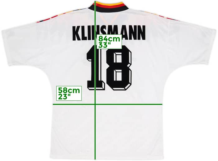 1994-96 Germany Home Shirt Klinsmann #18 - 8/10 - (L/XL)
