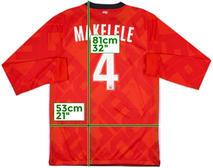 2010-12 Paris Saint-Germain '40 ANS' Player Issue Home/Third L/S Shirt Makelele #4 - 7/10 - (L)