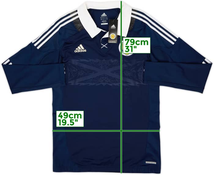 2011-13 Scotland Player Issue Techfit Home L/S Shirt (XL)