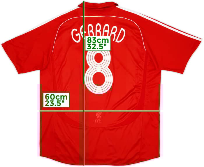 2006-08 Liverpool Home Shirt Gerrard #8 - 7/10 - (XL)