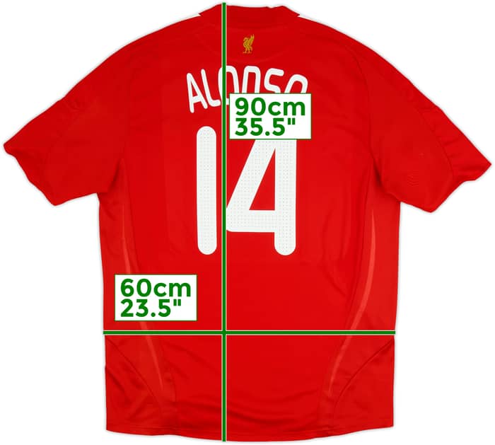 2008-10 Liverpool Home Shirt Alonso #14 - 6/10 - (XXL)