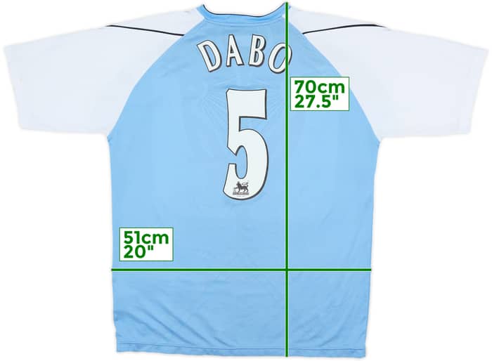 2006-07 Manchester City Home Shirt Dabo #5 - 7/10 - (L)