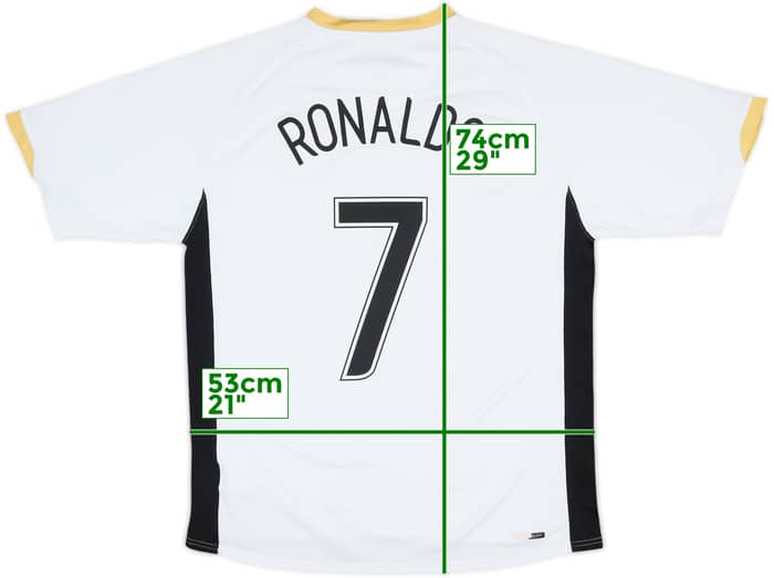 2006-08 Manchester United Camiseta Visitante Ronaldo #7 - 6/10 - (L)