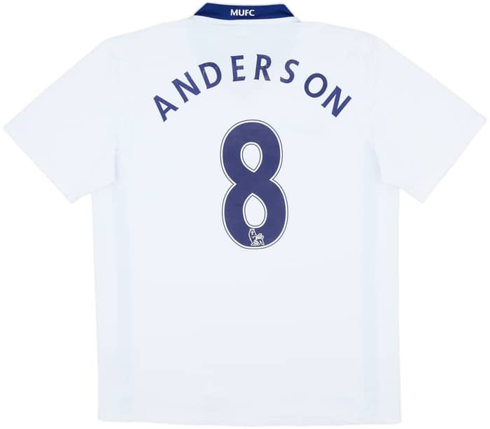 Camiseta de visitante del Manchester United 2008-10 Anderson #8 - 7/10 - (M)