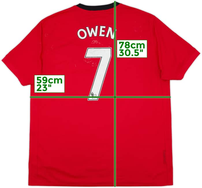 2009-10 Manchester United Home Shirt Owen #7 - 5/10 - (XL)