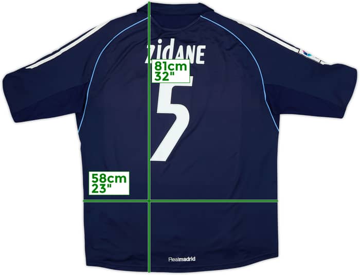 2005-06 Real Madrid Away Shirt Zidane #5 - 5/10 - (L)