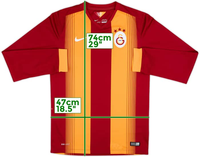 2014-15 Galatasaray Camiseta Local Manga Larga - 9/10 - (S)