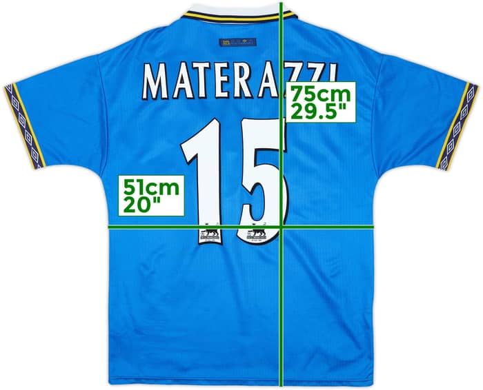 1997-99 Everton Maillot domicile Materazzi #15 - 7/10 - (M)