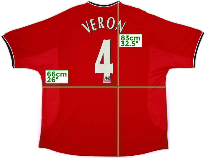 2000-02 Manchester United Home Shirt Veron #4 - 6/10 - (XXL)