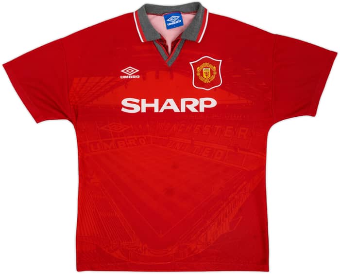 1994-96 Manchester United Home Shirt Cantona #7 - 7/10 - (L)