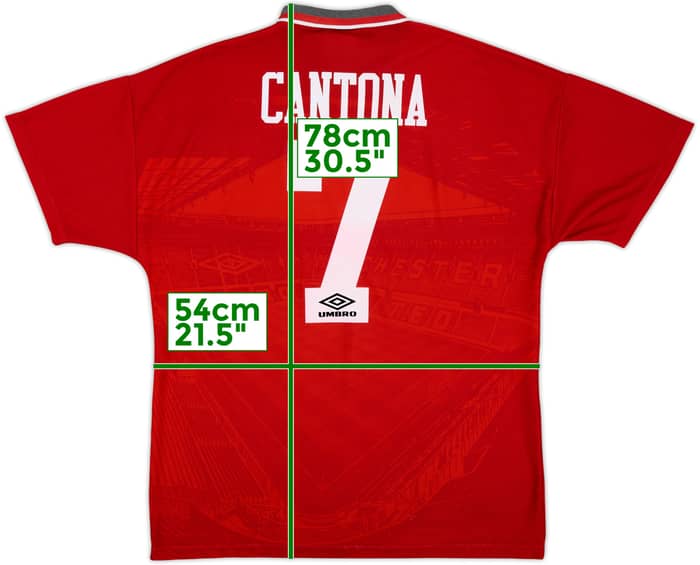 1994-96 Manchester United Home Shirt Cantona #7 - 7/10 - (L)