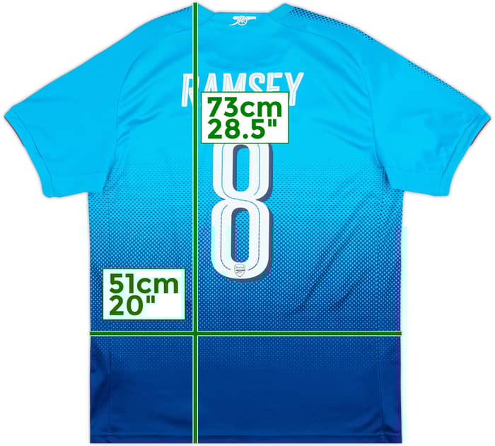 Camiseta de visitante del Arsenal 2017-18 Ramsey #8 - 10/10 - (L)