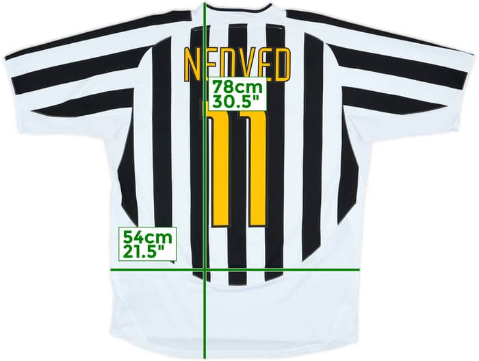 2003-04 Juventus Home Shirt Nedved #11 - 6/10 - (L)