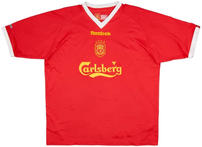 2001-03 Liverpool Liga de Campeones Camiseta Gerrard #17 - 8/10 - (XL)