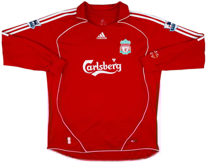 2006-08 Liverpool Home L/S Shirt Kuyt #18 - 6/10 - (XXL)