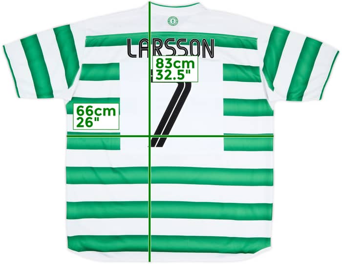 2003-04 Celtic Home Shirt Larsson #7 - 6/10 - (XXL)