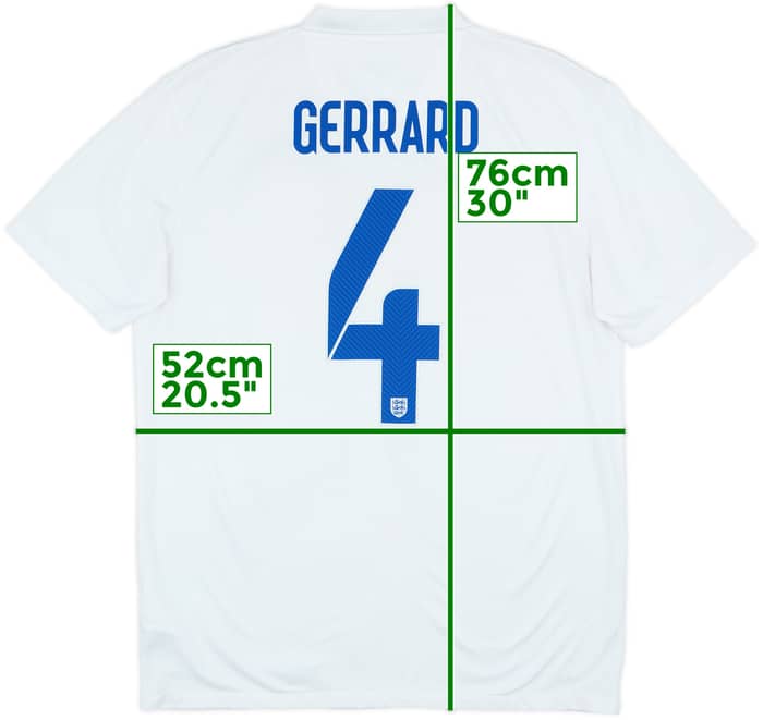 2014-15 England Home Shirt Gerrard #4 - 6/10 - (L)