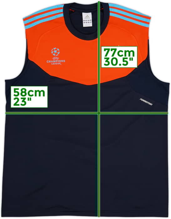 2011-12 Olympique Marseille adidas CL Formotion Training Vest - 9/10 - (XL)