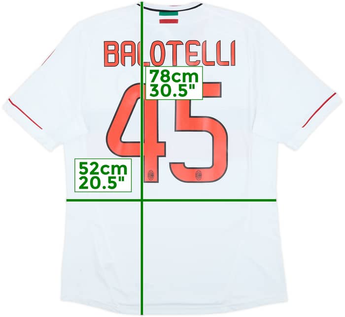 2012-13 AC Milan Away Shirt Balotelli #45 (L)