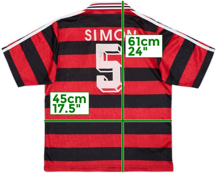 1997-98 Stuttgart Signed Away Shirt Simon #5 - 7/10 - (Y)