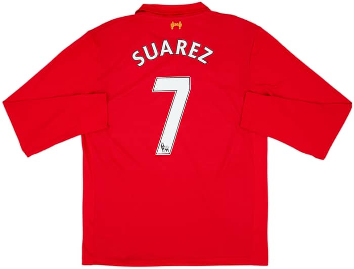 2012-13 Liverpool Home L/S Shirt Suarez #7 - 6/10 - (L)