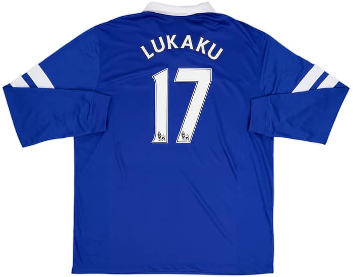 2013-14 Everton Home L/S Shirt Lukaku #17 - 9/10 - (XXL)