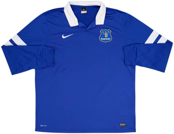 2013-14 Everton Home L/S Shirt Lukaku #17 - 9/10 - (XXL)