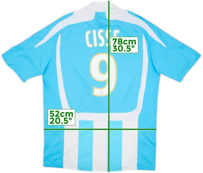 2007-08 Olympique Marseille Away Shirt Cisse #9 - 6/10 - (M)