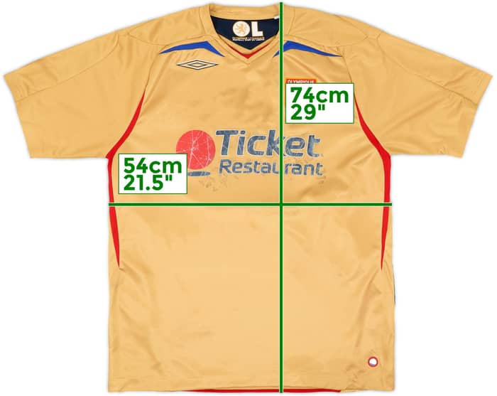 Camiseta de visitante del Lyon 2007-08 - 4/10 - (L)