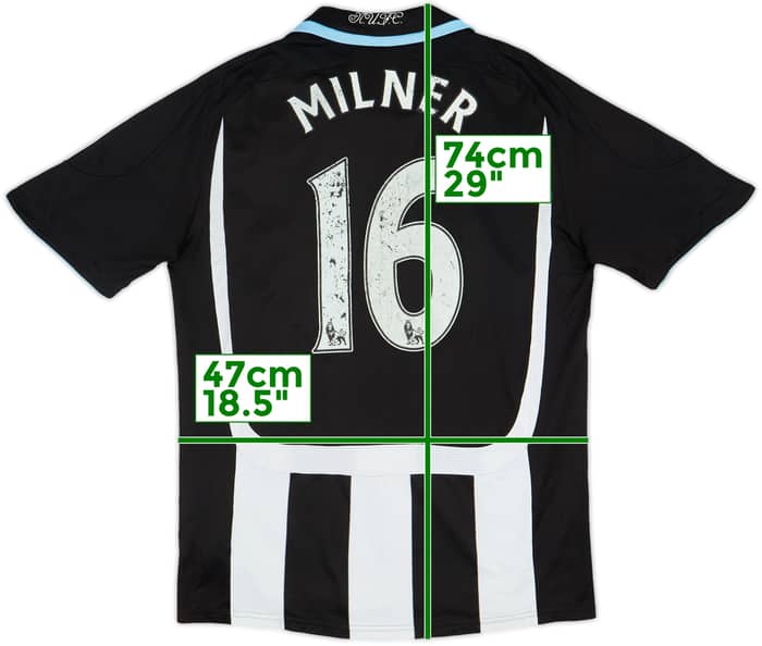 2007-09 Newcastle Home Shirt Milner #16 - 5/10 - (S)