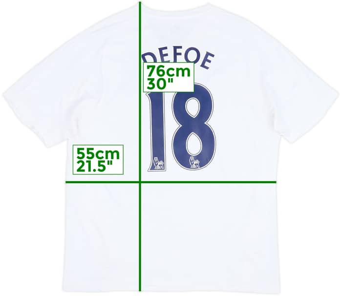 2007-08 Tottenham Home Shirt Defoe #18 - 8/10 - (XL)