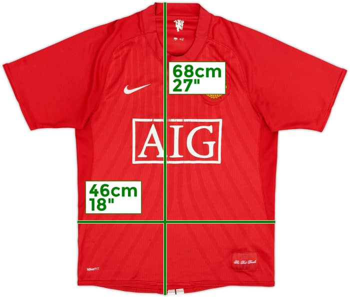 2007-09 Manchester United Home Shirt - 4/10 - (S)