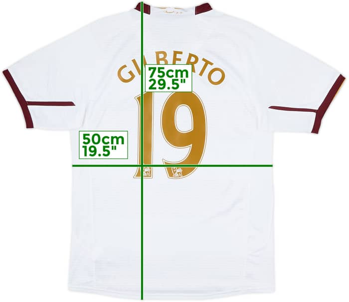 2007-08 Arsenal Away Shirt Gilberto #19 - 6/10 - (S)
