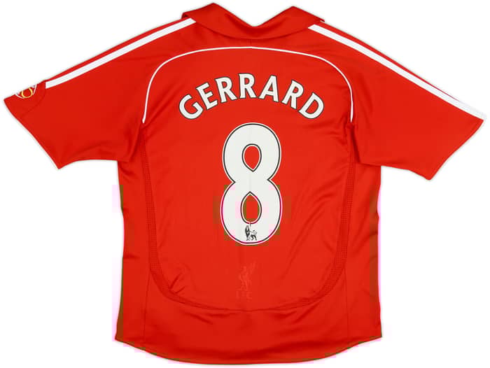 2006-08 Liverpool Camiseta Local Gerrard #8 - 6/10 - (L. de niño)