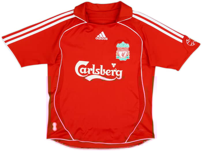 2006-08 Liverpool Camiseta Local Gerrard #8 - 6/10 - (L. de niño)