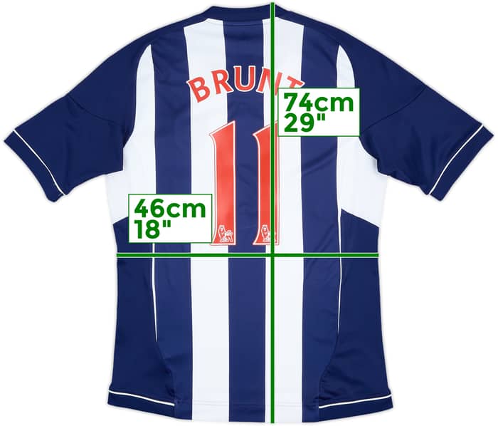 2012-13 West Brom Home Shirt Brunt #11 - 8/10 - (M)