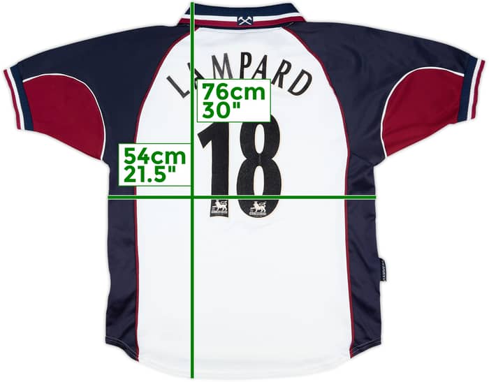 1999-01 West Ham Away Shirt Lampard #18 - 6/10 - (L)