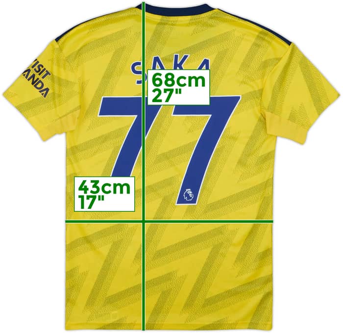 2019-20 Arsenal Away Shirt Saka #77 - 10/10 - (XS)