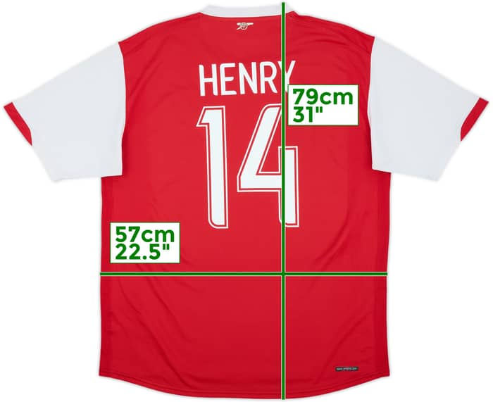 2006-08 Arsenal Home Shirt Henry #14 - 5/10 - (XL)