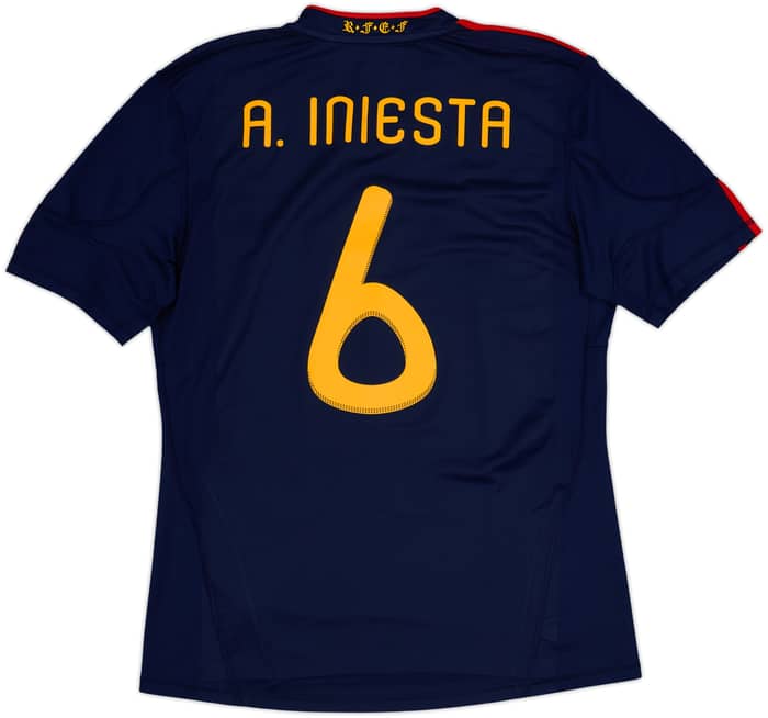 2010-11 España Visitante Camiseta A.Iniesta #6 - 8/10 - (L)
