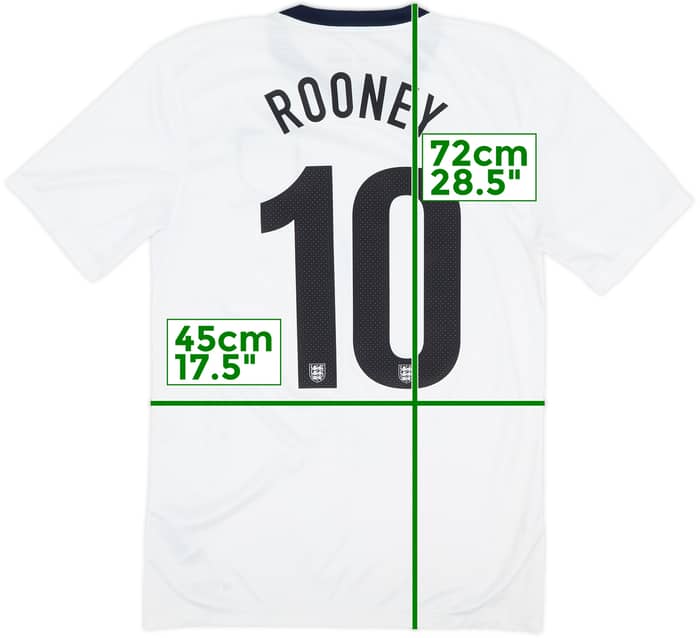 2013 England 150th Anniversary Home Shirt Rooney #10 - 8/10 - (S)