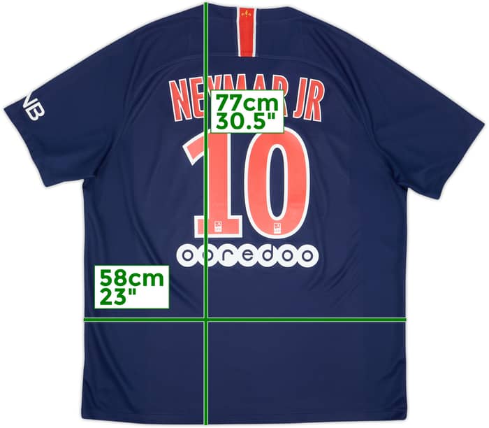 2018-19 Paris Saint-Germain Home Shirt Neymar Jr #10 - 6/10 - (XL)