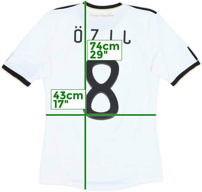 2010-11 Germany Home Shirt Ozil #8 - 7/10 - (S)